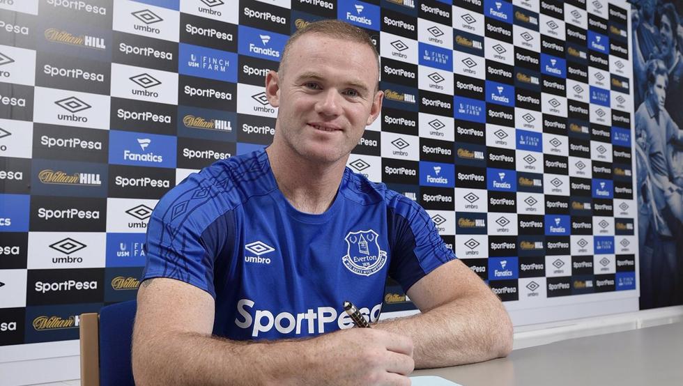 rooney firmando por el everton